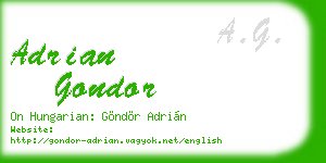 adrian gondor business card